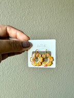 Daisy Polymer Clay Charms for Hoop Earrings