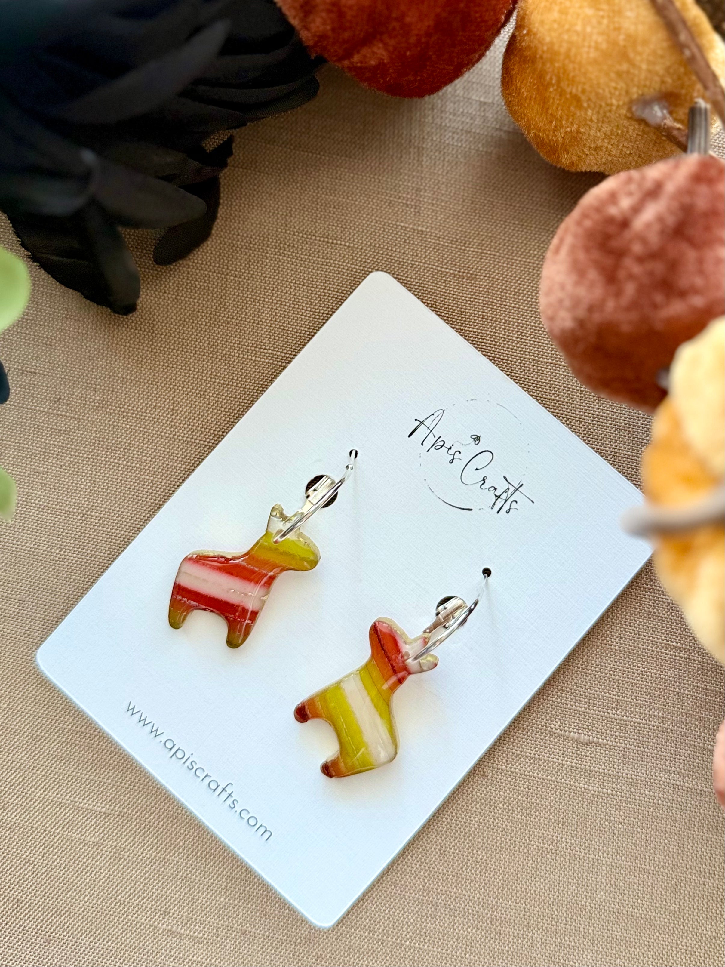 Burro Dangle Earrings - Maize