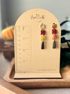 Square Gold Dangle Earrings - Maize