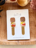 Square Dangle Earrings - Maize