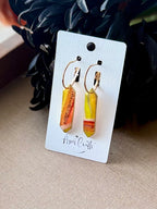 Prism Crystal Dangle Earrings - Maize