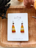 Pyramid Dangle Earrings - Maize