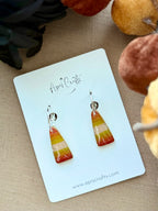 Pyramid Dangle Earrings - Maize