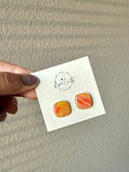 Rounded Square Studs - Maize