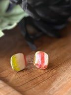 Rounded Square Studs - Maize