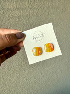Rounded Square Studs - Maize