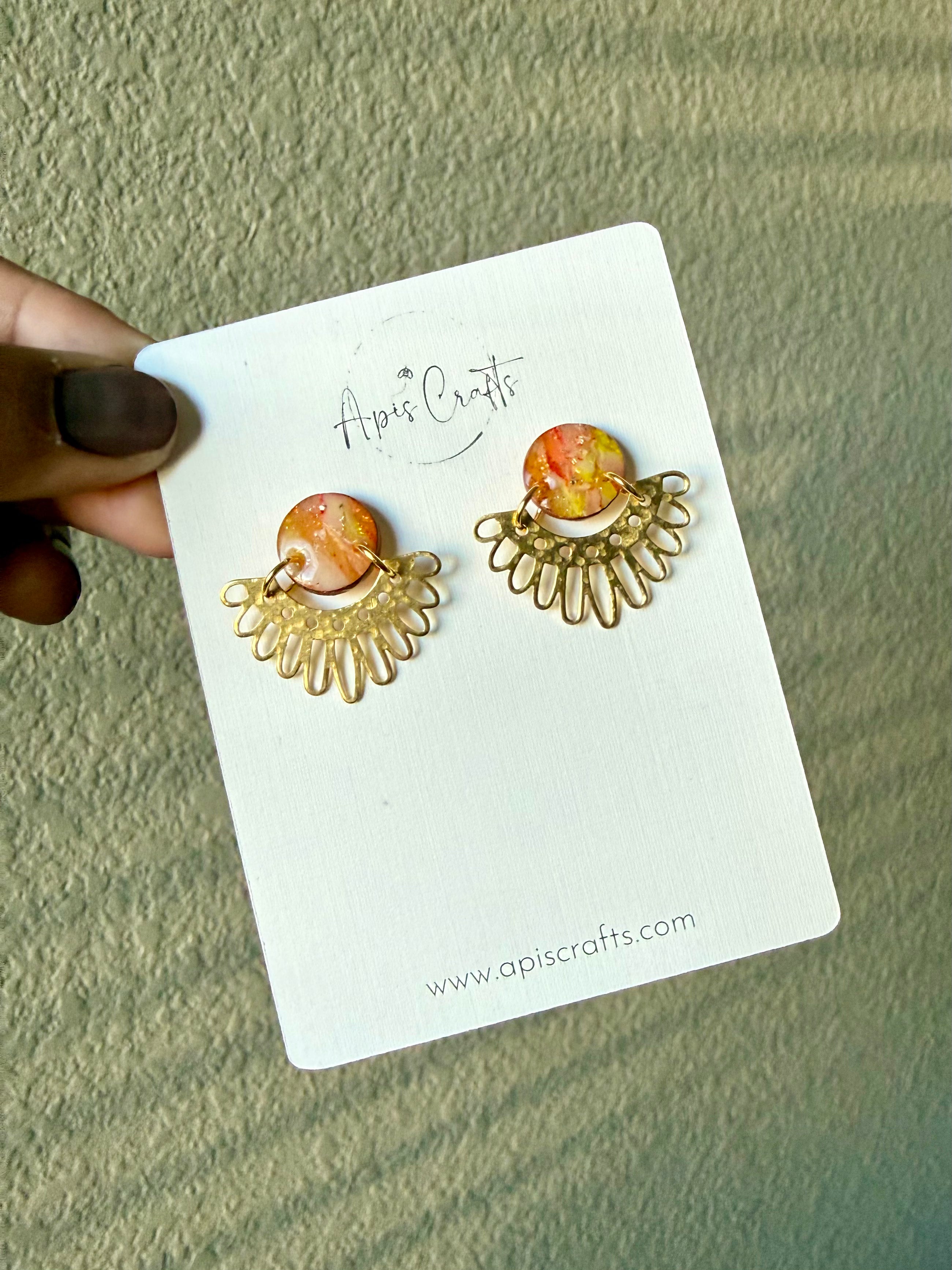 Sunburst Post Earrings - Maize