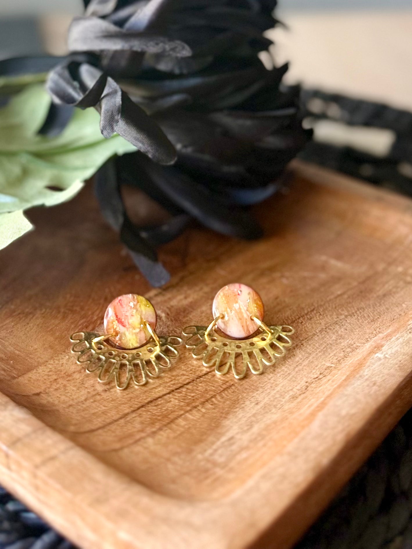 Sunburst Post Earrings - Maize