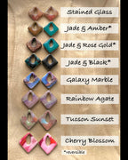 Diamond Polymer Clay Charms for Hoop Earrings