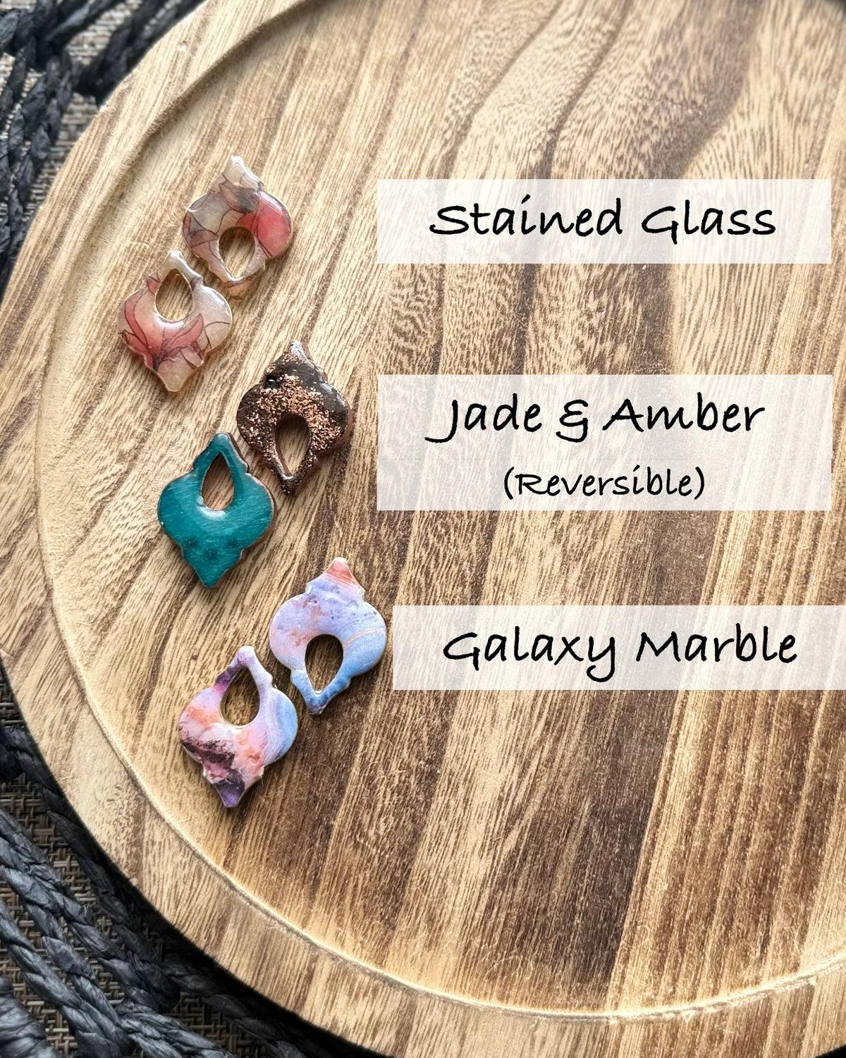Moroccan Polymer Clay Charms for Hoop Earrings
