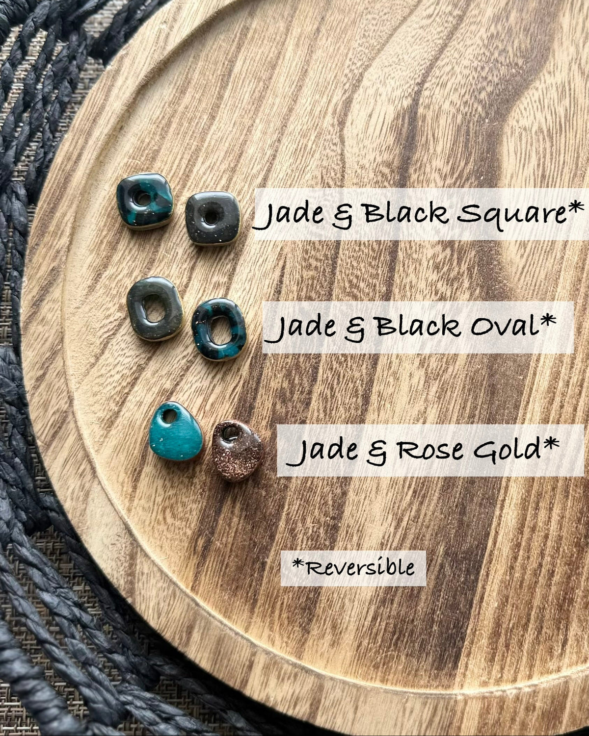 Pebble Polymer Clay Charms for Hoop Earrings